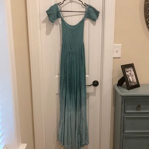 Earthbound Off the Shoulder Maxi Dress Tie Dye